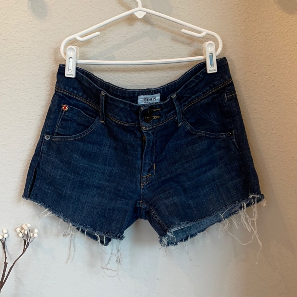 Hudson Cutoff Jean Shorts Dark Wash Women's 27